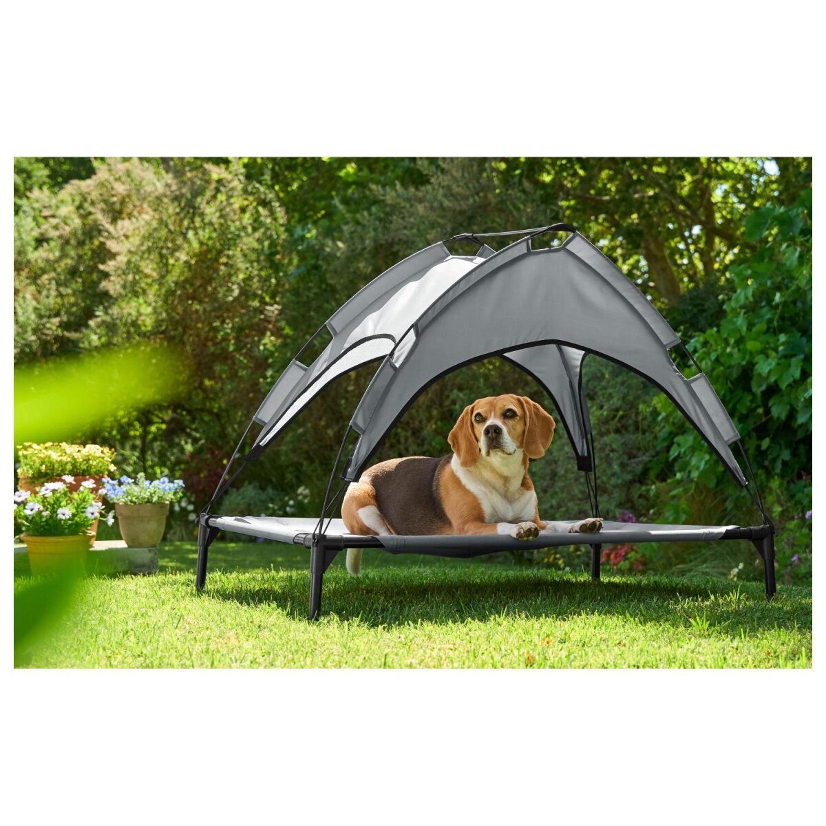 zoofari® huisdierbed, hondenligstoel, inclusief zonwering
