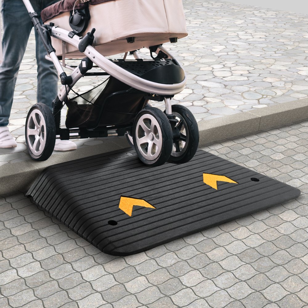 Drempeloprit massief rubberen deur drempeloprit 15 ton draagvermogen stoepoprit met goot 90,2 x 62 x 10,2 cm rolstoeloprit oprit rubberen oprit ideaal voor oneffen stoepranden Drempeloprit massief rubberen deur drempeloprit 15 ton draagvermogen stoepoprit met goot 90,2 x 62 x 10,2 cm rolstoeloprit oprit rubberen oprit ideaal voor oneffen stoepranden