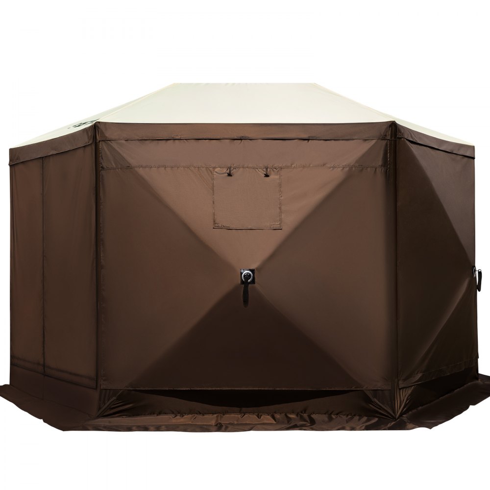 Gazebo Tent 12x12ft 6 Sided Pop Up Camping Canopy Tent with Mesh Windows, Portable Carry Bag, Pegs, Large Shade Tents for Outdoor Camping, Lawn and Backyard Gazebo Tent 12x12ft 6 Sided Pop Up Camping Canopy Tent with Mesh Windows, Portable Carry Bag, Pegs, Large Shade Tents for Outdoor Camping, Lawn and Backyard