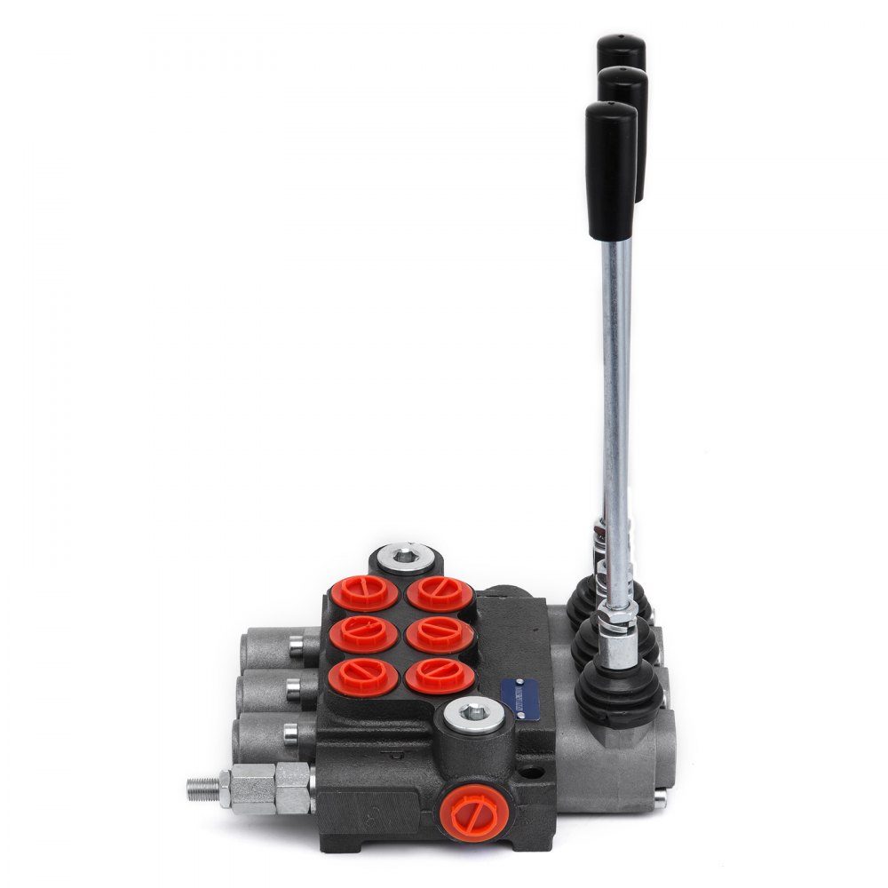 3 Bank Hydraulic Valve Hand Lever Valve, 11GPM Hydraulic Directional Control Valve Adjustable, 6.62kg Hydraulic Valve Hand Lever Valve Hydraulic Control Device for Agricultural Construction Machinery