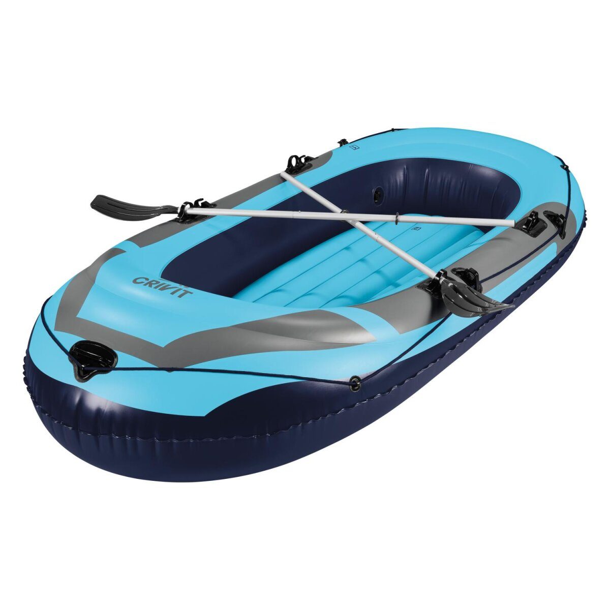 CRIVIT Schlauchboot, mit umlaufender Sicherheitsschnur, blau