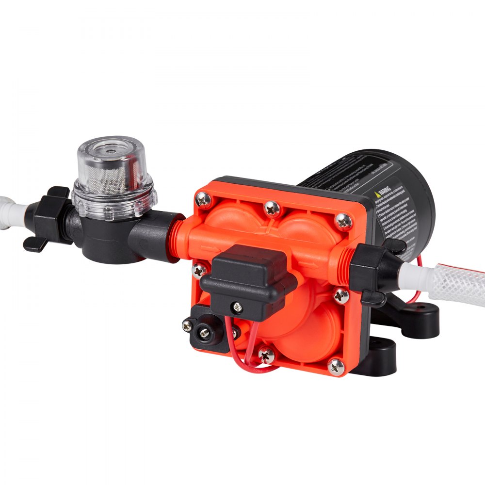 Diaphragm Pump 12V DC 22.7L/min Self-Priming 4 Chamber Diaphragm Water Pump with Automatic Pressure Switch 4.8bar Pressure for Motorhome Caravan Ship Yacht Car Wash Diaphragm Pump 12V DC 22.7L/min Self-Priming 4 Chamber Diaphragm Water Pump with Automatic Pressure Switch 4.8bar Pressure for Motorhome Caravan Ship Yacht Car Wash