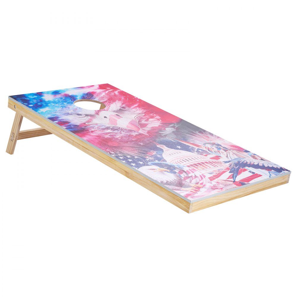 Cornhole-spelset (1255 x 600 x 302 mm), Cornhole-spelborden, draagbaar massief houten werpbord, Cornhole-spel voor volwassenen, inclusief 8 zitzakken en draagtas, voor tuin en achtertuin