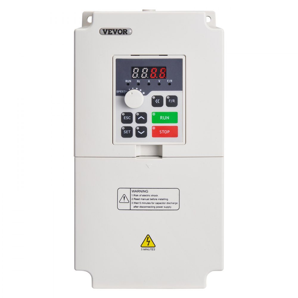 Inverseur de fréquence VFD 220 V 4 kW 5,5 HP Convertisseur VFD Variateur variable Vitesse contrôlable Protection multiple Humidité 0-90 % Matériau ABS Fonction de refroidissement par air Faible bruit