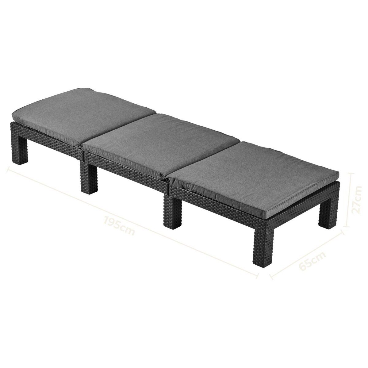 LIVARNO® wicker sun lounger