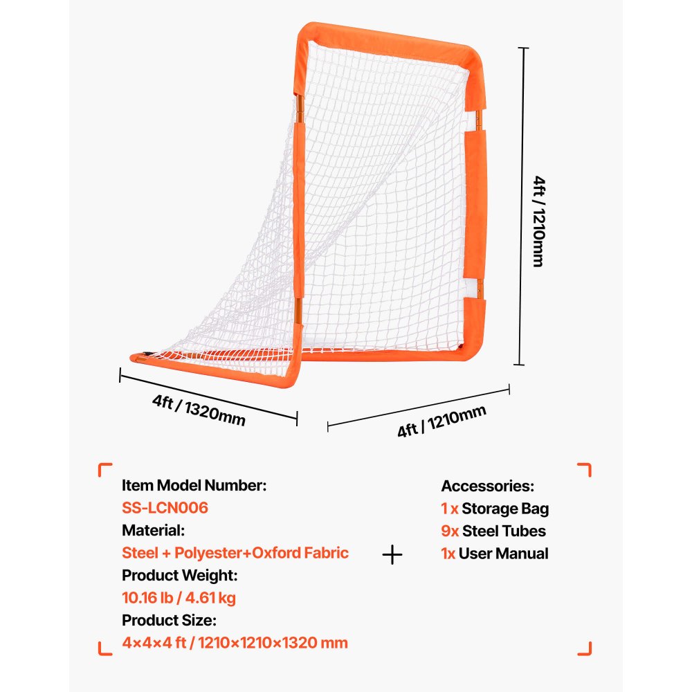 Lacrossedoel, 4' x 4' Lacrossenet voor kleine kinderen, Opvouwbaar draagbaar lacrossedoel met draagtas, Achtertuintrainingsapparatuur met ijzeren frame, Snelle en eenvoudige installatie, Perfect voor de jeugd Lacrossedoel, 4' x 4' Lacrossenet voor kleine kinderen, Opvouwbaar draagbaar lacrossedoel met draagtas, Achtertuintrainingsapparatuur met ijzeren frame, Snelle en eenvoudige installatie, Perfect voor de jeugd