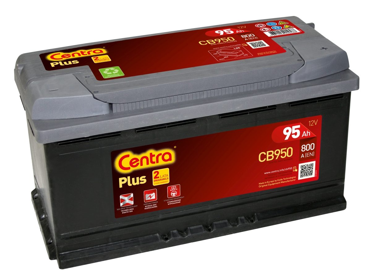 Centra Plus Cb950 95ah 800a P+ Batterie