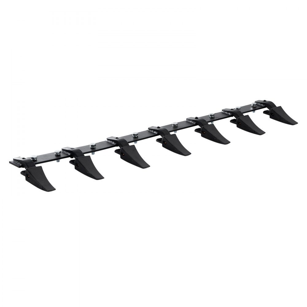 Bucket Rack 60" Heavy Duty Tractor Bucket 7 Tooth Rail for Loader Tractor Skid Steer Loader 5000lb Load Bolt-On Design for Efficient Excavation Work and Bucket Protection
