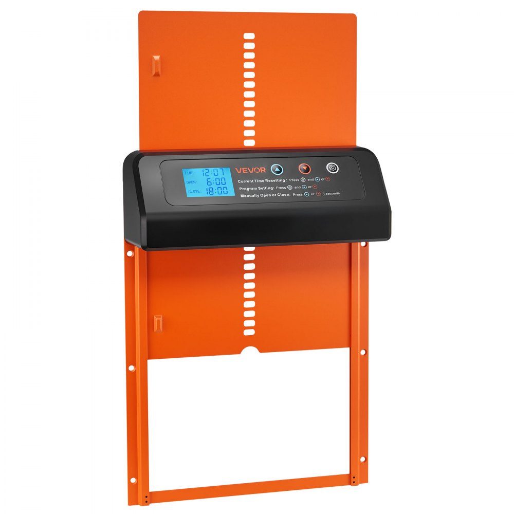 Automatic Chicken Flap Chicken Coop Door with Timer Manual Setting and Anti-Pinch Chicken Door Chicken Coop Gate Opener with Waterproof Seal Orange 350 x 250 x 73mm