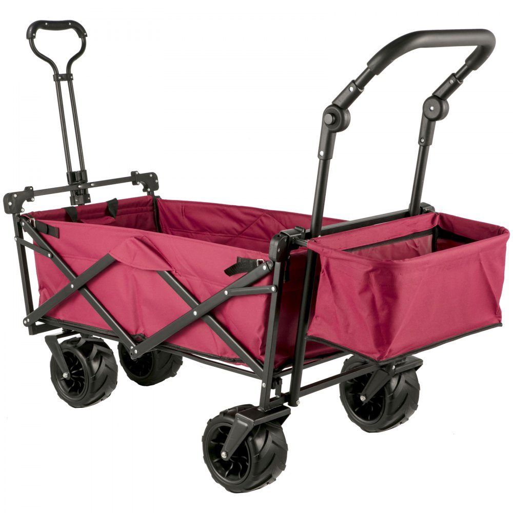 Camion Pliable Camion Pliant Noir Toit Amovible Camion Pliant en Tissu Oxford 600D Grande Roue Camion Pliant Portable Poignée réglable Convient pour Les Sports de Jardin de Plage
