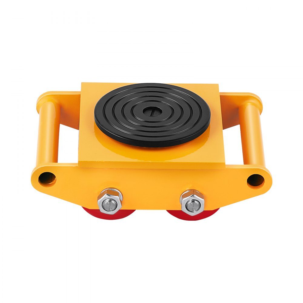 Rolki pancerne Podwozie transportowe 6T Rolki transportowe ze stali węglowej 280x210x105mm Rolka przemysłowa z 4 kołami prostującymi PU Rolka Ф 135x9mm Płyta obrotowa Pomoc transportowa do mebli Rolka transportowa