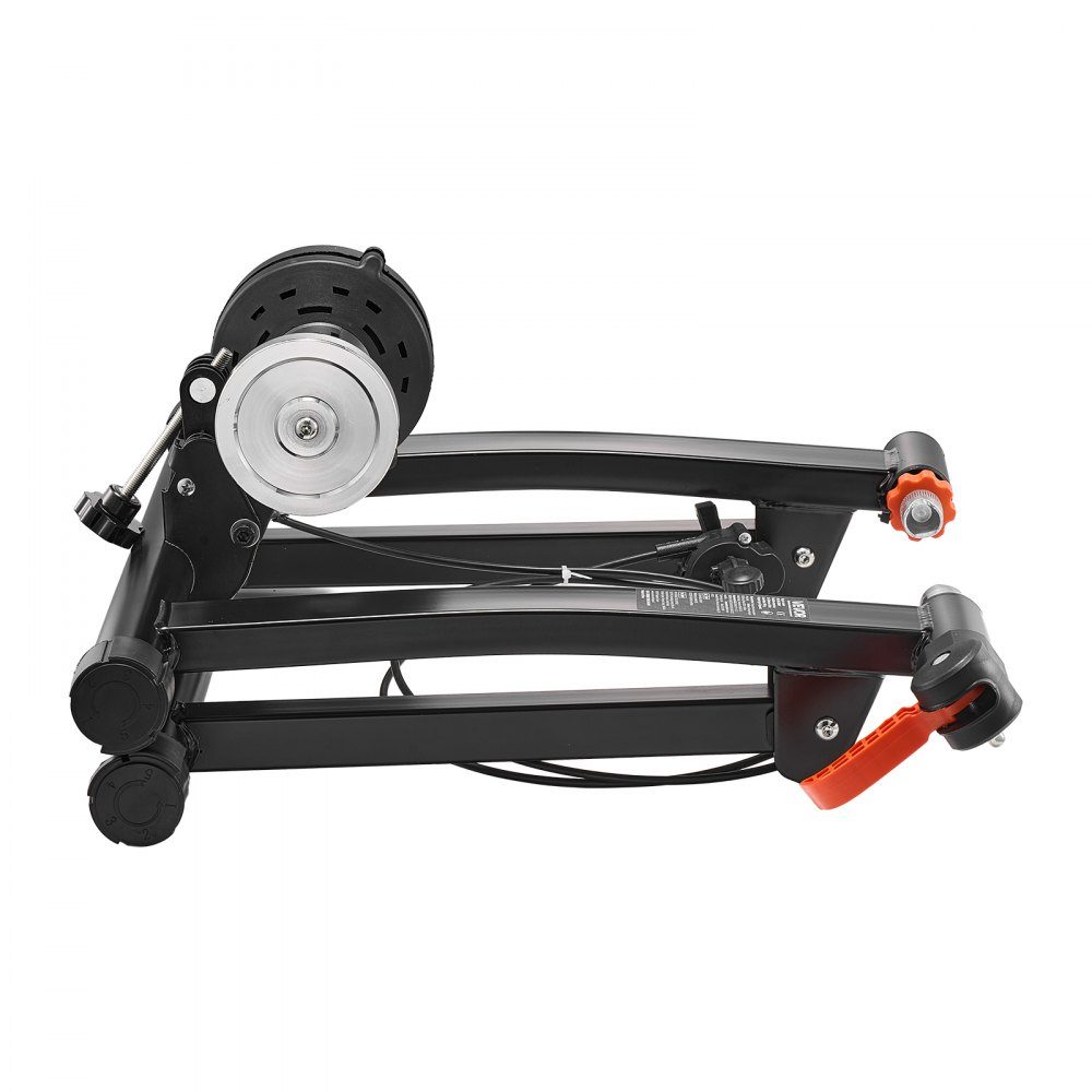 Bike Roller Trainer, Bike Trainer for 24-27"/700C Wheels, 6 Level Resistance, Foldable Magnetic Bike Trainer, Exercise Bike with Quick Release and Front Wheel Pad, Black