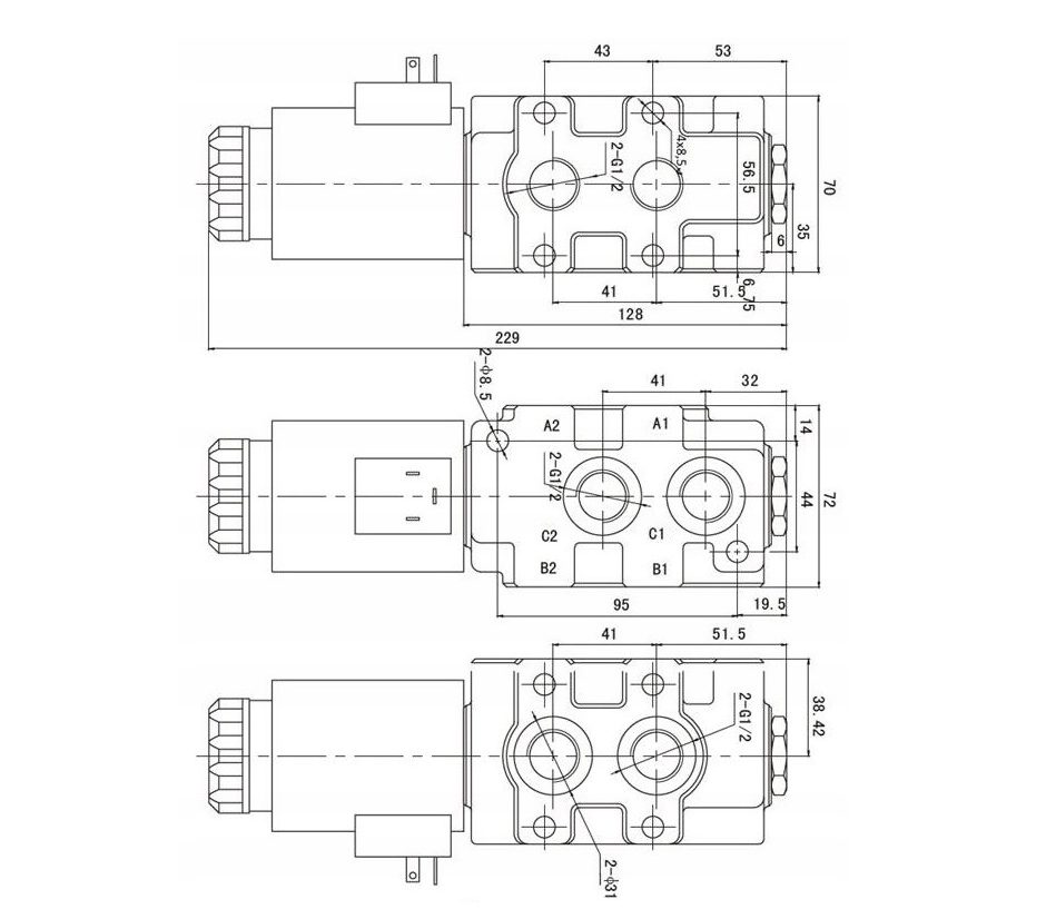 ELECTROVANNE TURA 6/2 DISTRIBUTEUR 90L 12V
