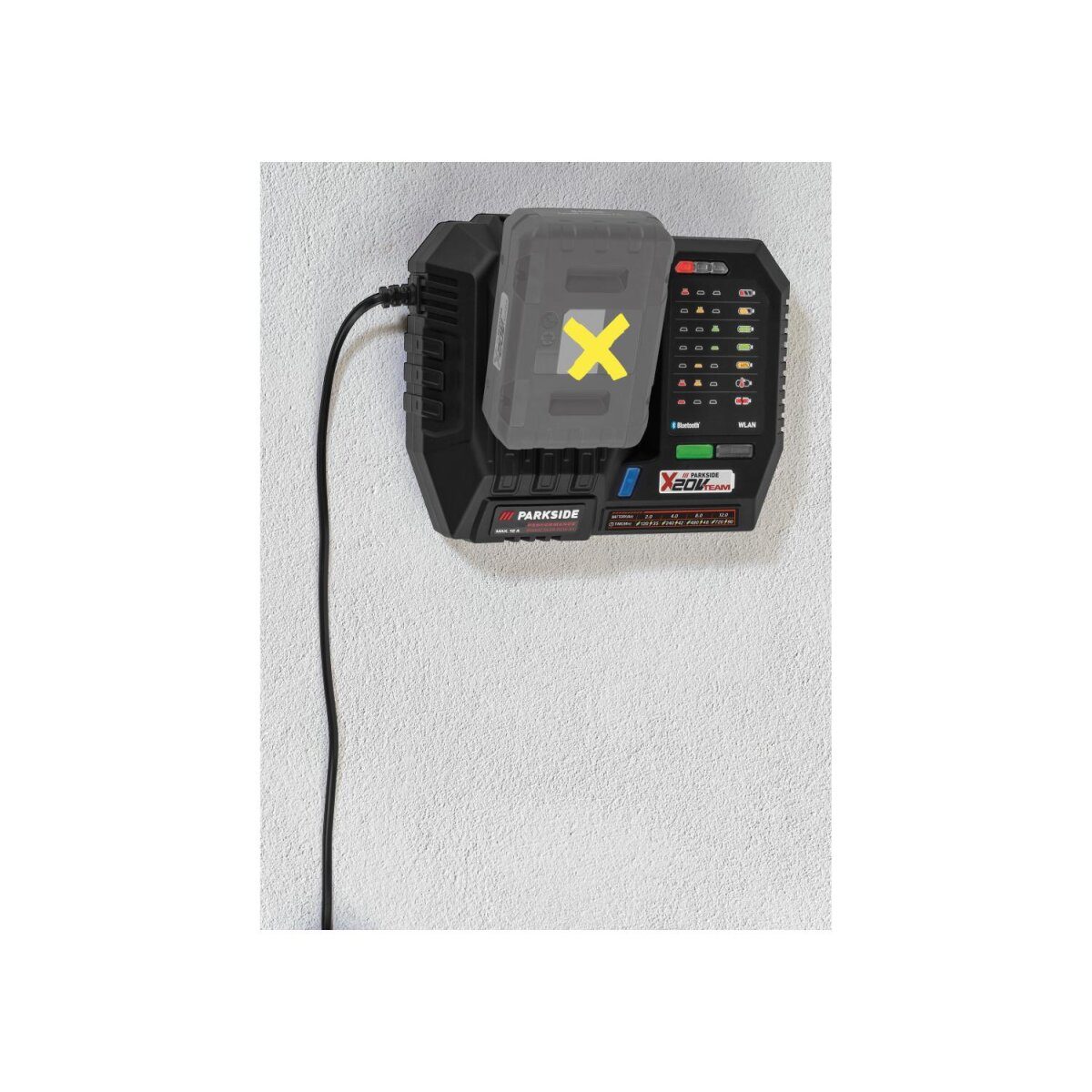 PARKSIDE PERFORMANCE® 20 V Smart Batterieladegerät »PLGS 2012 A1«, ohne Batterie