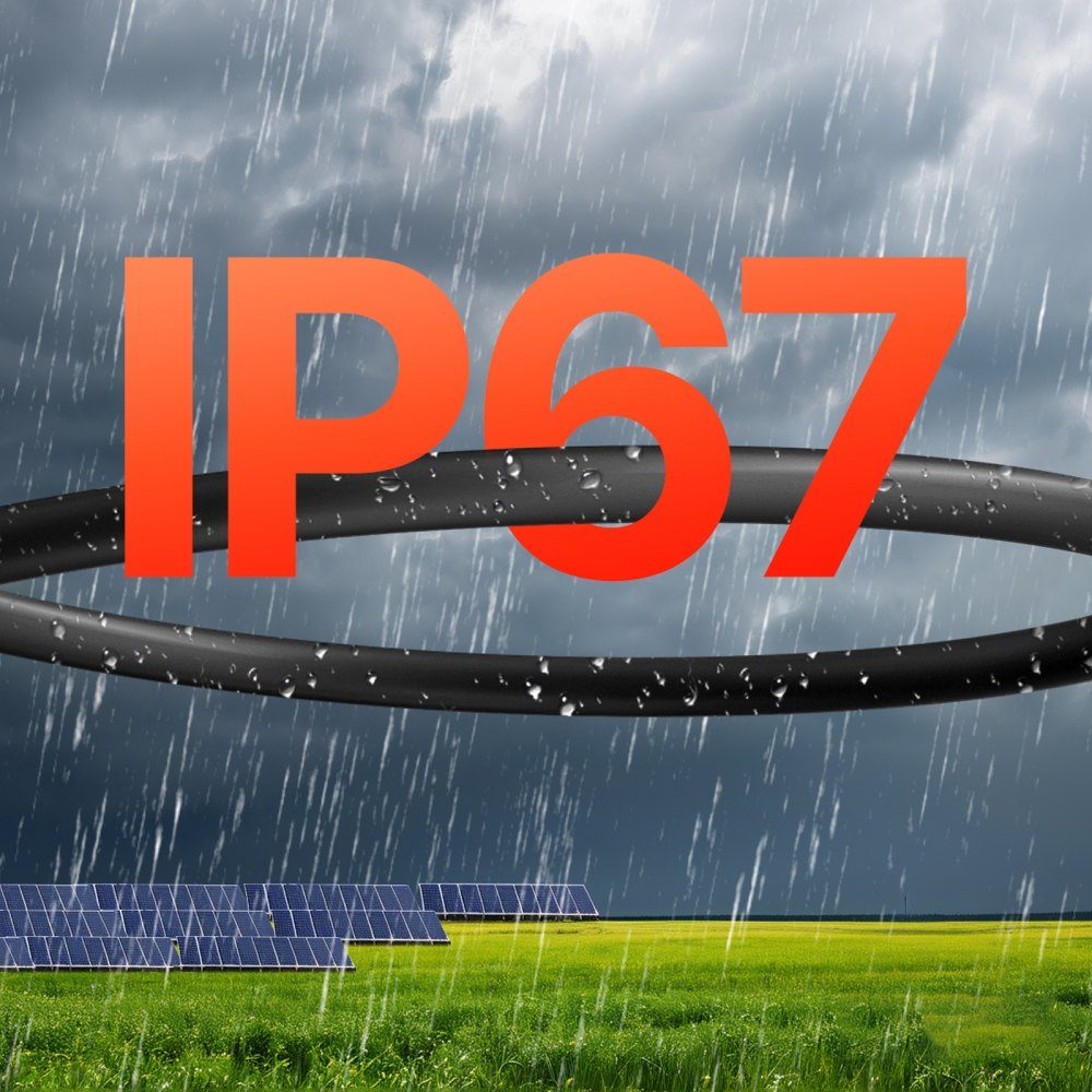 100ft Solar Cable, Solar Panel Cable, 10AWG Solar Extension Cable, IP67 Waterproof PV Cable for Home Solar Panels, -40 to 105℃, Ships and RVs, Black