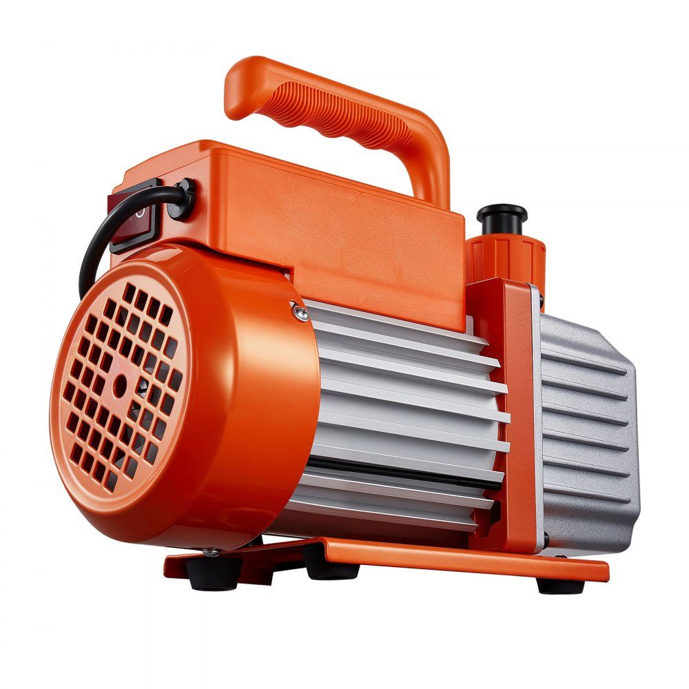 113L/min Vacuümpomp Eentraps draaischuif HVAC Luchtvacuümpomp A/C Koelmiddel Manometerset met draagtas voor R134a, R22, R410a, R1234YF Koelmiddel