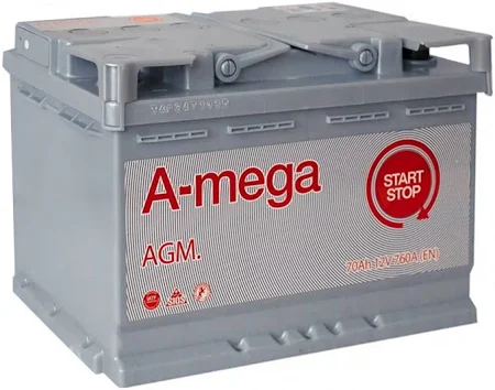 Amega Agm Start&stop 70ah 760a P+