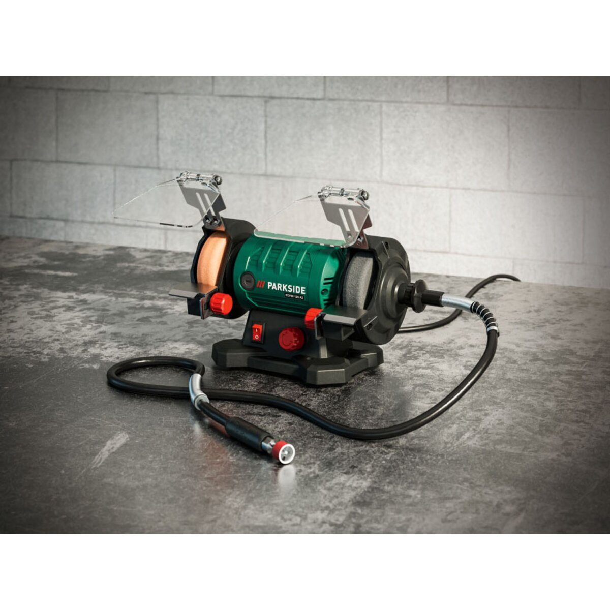 PARKSIDE® double grinder »PDFW 120 A2«, 120 W, with flexible shaft good