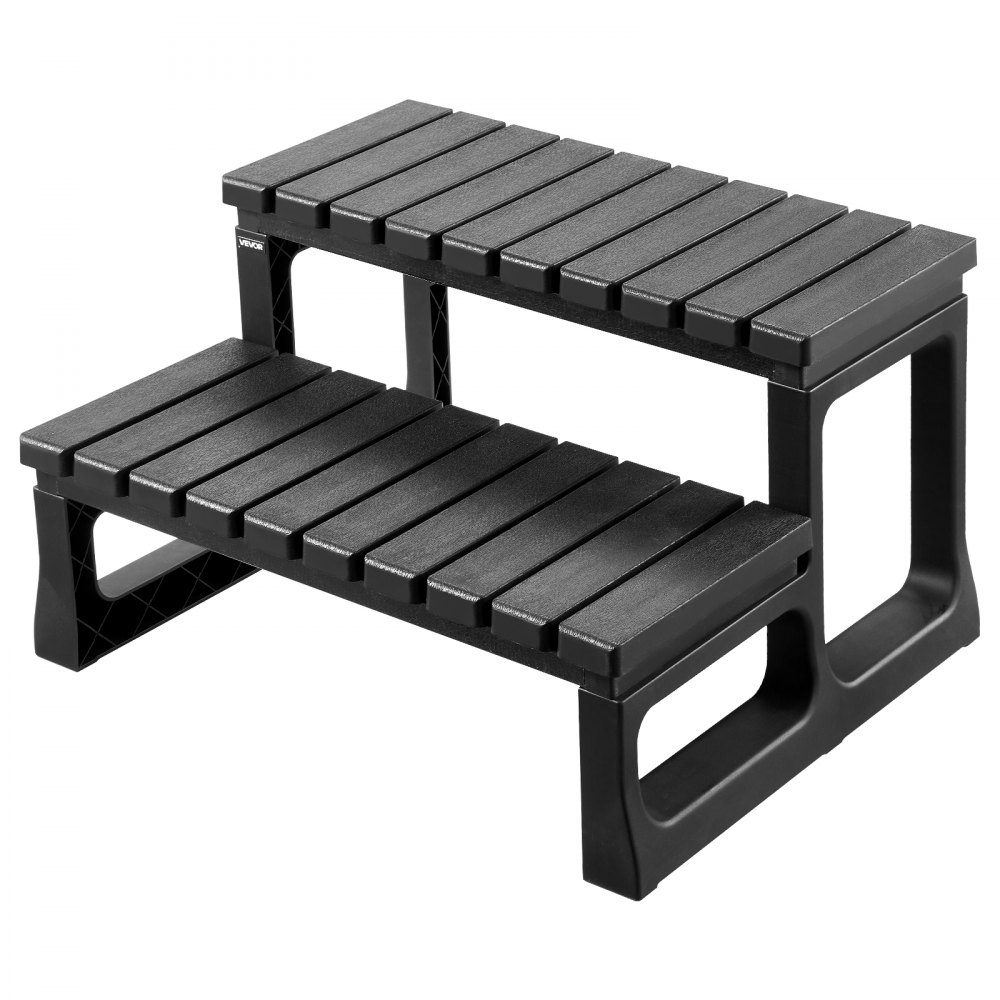 Bathtub Step, Pool Stairs, 2-Step Outdoor Stairs, 23.5" Wide PP Ladder for Above Ground/Inflatable Pools with 300lb Load Capacity, Versatile for RVs with Porches and Patio