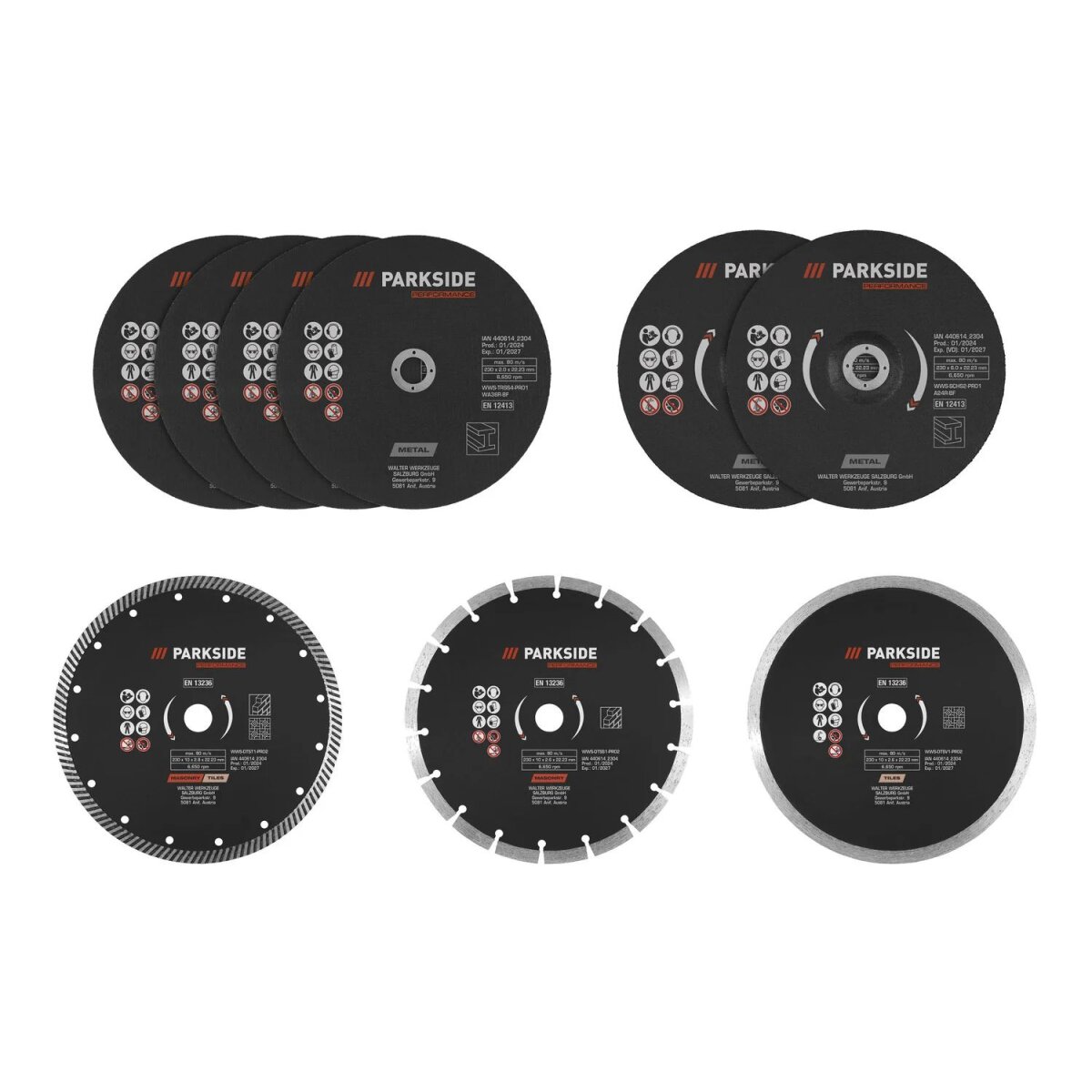 Disques à tronçonner / disques à poncer PARKSIDE PERFORMANCE®, Ø 230 mm Disques à tronçonner / disques à poncer PARKSIDE PERFORMANCE®, Ø 230 mm