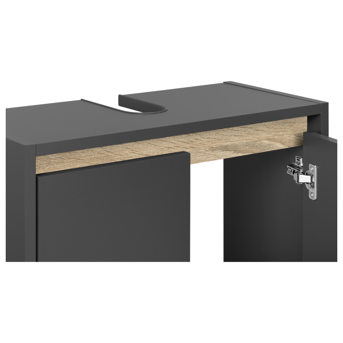 LIVARNO home Meuble vasque « Oslo » avec 2 portes, anthracite