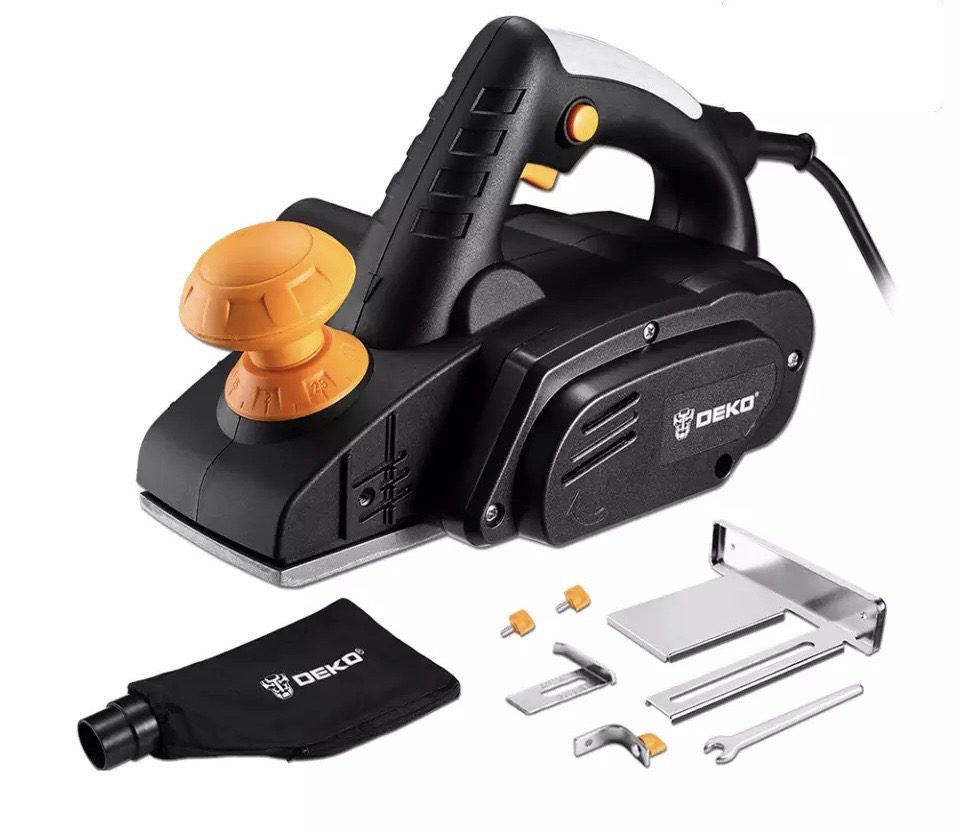 *OFERTA* Strugarka elektryczna (900 W, głębokość cięcia do 3 mm, duży trzonek noża, miękki uchwyt, w zestawie ogranicznik równoległy, ogranicznik głębokości wręgu)