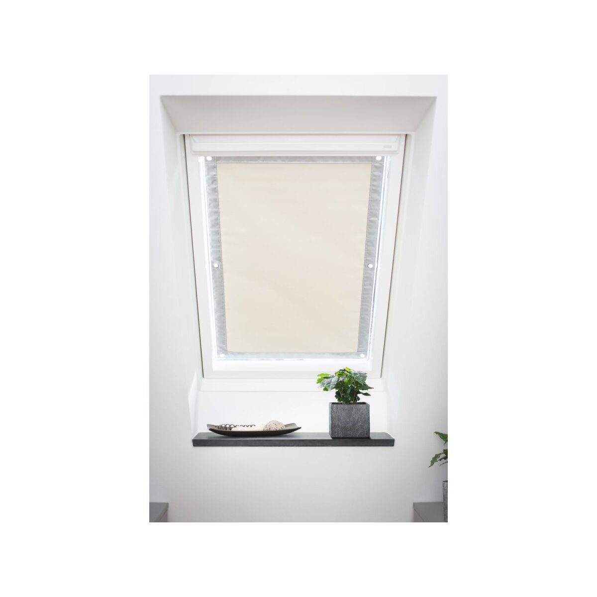 Lichtblick Sonnenschutz-Dachfenster Haftfix, ohne Bohren, 36 x 51,5 cm, beige