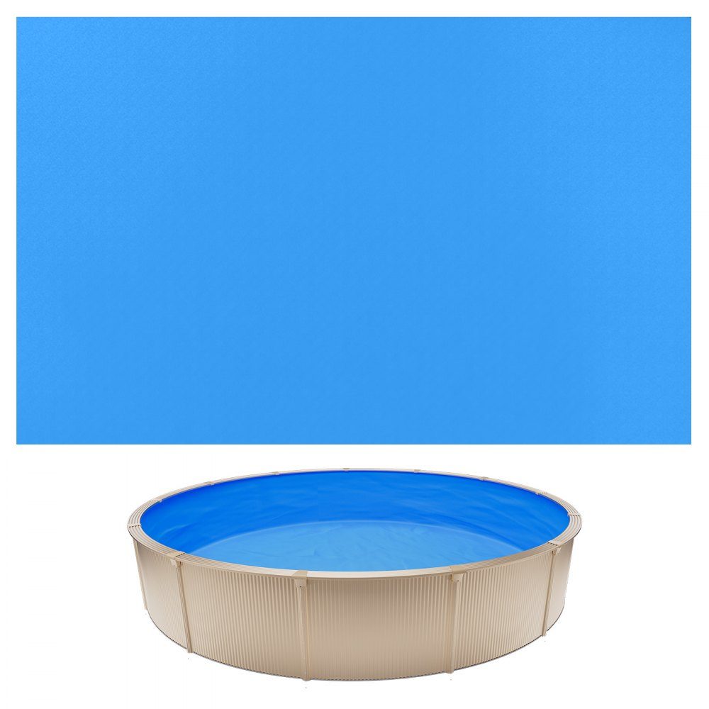 Pool-Innenfolie 3,5 m, Poolfolie für 120 cm Wandhöhe, Ersatzfolie aus PVC, Innenabdeckung 0,8 mm stark, Schwimmbadfolie UniBead, Ersatzfolie, geeignet für Aufstellbecken, blau
