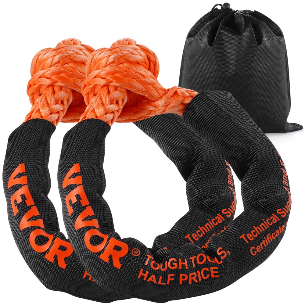 Soft Synthetic Shackles 12.7x558.8mm 2 Pack Recovery Tow Shackle Rope 20T Breaking Strength Storage Bag for UTV ATV Truck Jeep ATV Orange Soft Synthetic Shackles 12.7x558.8mm 2 Pack Recovery Tow Shackle Rope 20T Breaking Strength Storage Bag for UTV ATV Truck Jeep ATV Orange