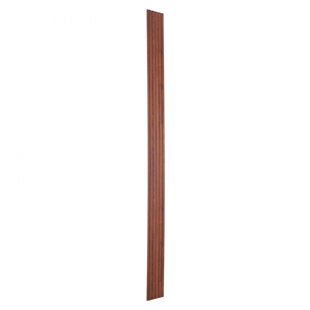 Acoustic Panels Set of 8 Acoustic Panels 2450 x 166mm WPC Accent Wooden Wall Panels for Modern Interior Walls Wood Effect Wall Panels for Stylish Decor and Noise Reduction Black Walnut Wood – Part No. HT-23178