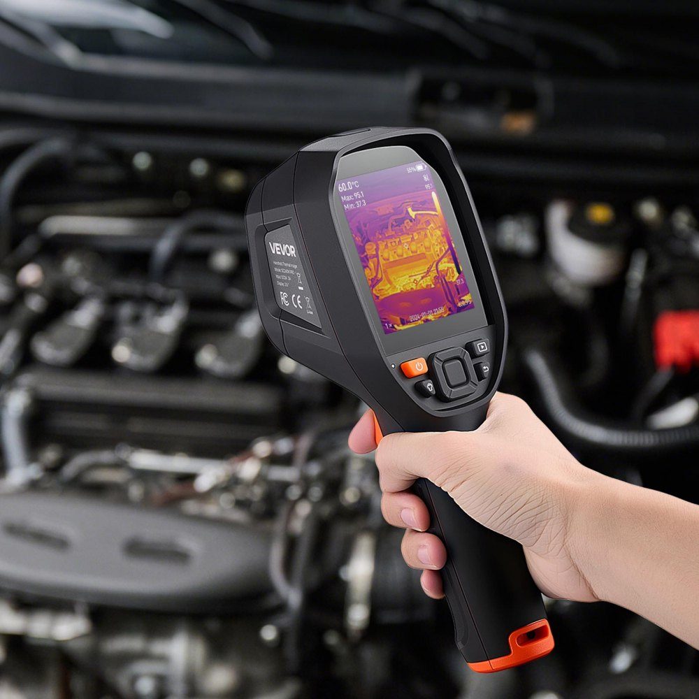 Thermal Imaging Camera, TISR Super Resolution 512 x 384, Thermal Imaging Camera with 2MP visual camera, 256 x 192 IR resolution, 25Hz refresh rate, -20°C to 550°C, 4 image modes and 7 color palettes
