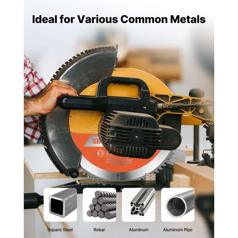 Circular saw blade (254mm diameter, 80 sharp teeth and 2.6mm thickness), ideal for cutting aluminum, compatible with circular saws, alloy steel saw blade with noise-reducing heat dissipation