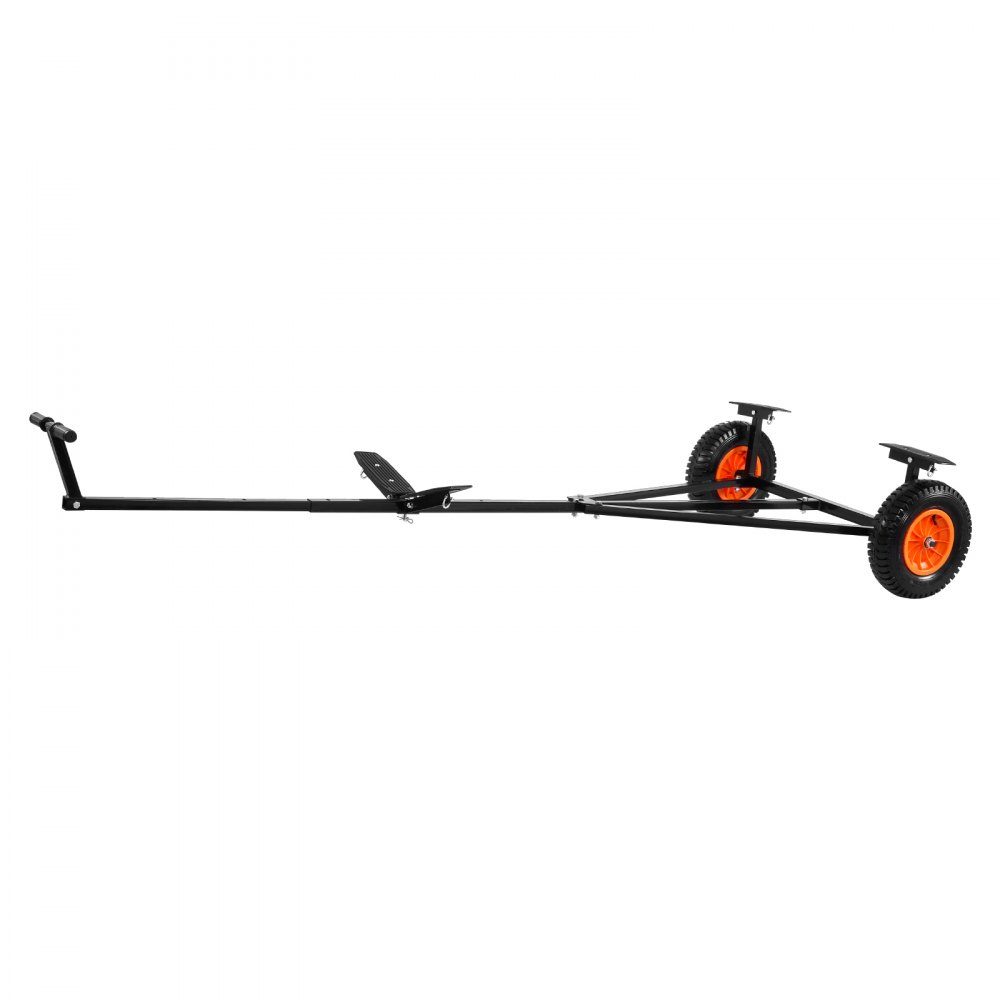 Remorque de bateau Dolly Chariot Remorque 190 kg Charge de support 40 cm Pneu pneumatique Support antidérapant en acier au carbone pour déplacer les kayaks, les bateaux à moteur et les bateaux de pêche