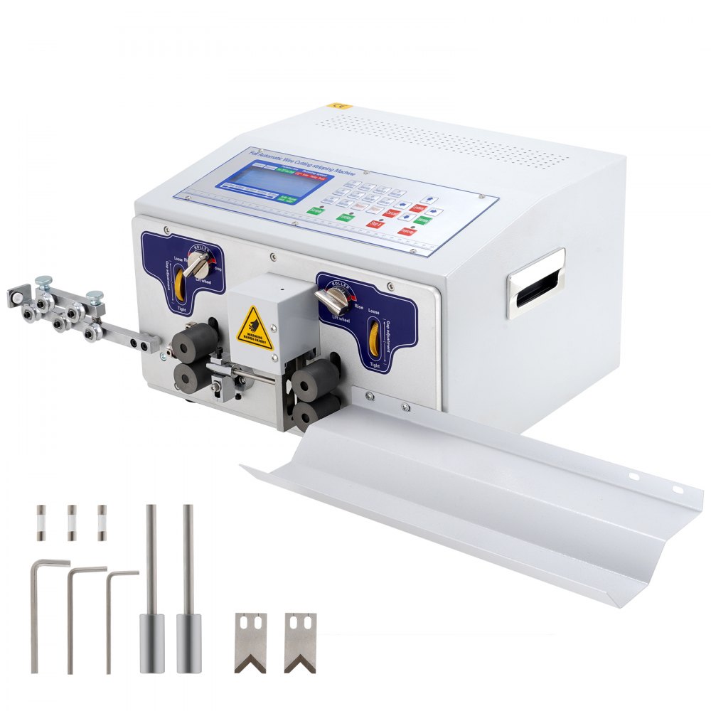 Automatic computer stripping machine 300 W, cable cutting machine 1-100,000 mm, 230 V wire bending machine Max. channel diameter 10 mm, cable peeling machine with LCD screen and straightening machine Automatic computer stripping machine 300 W, cable cutting machine 1-100,000 mm, 230 V wire bending machine Max. channel diameter 10 mm, cable peeling machine with LCD screen and straightening machine