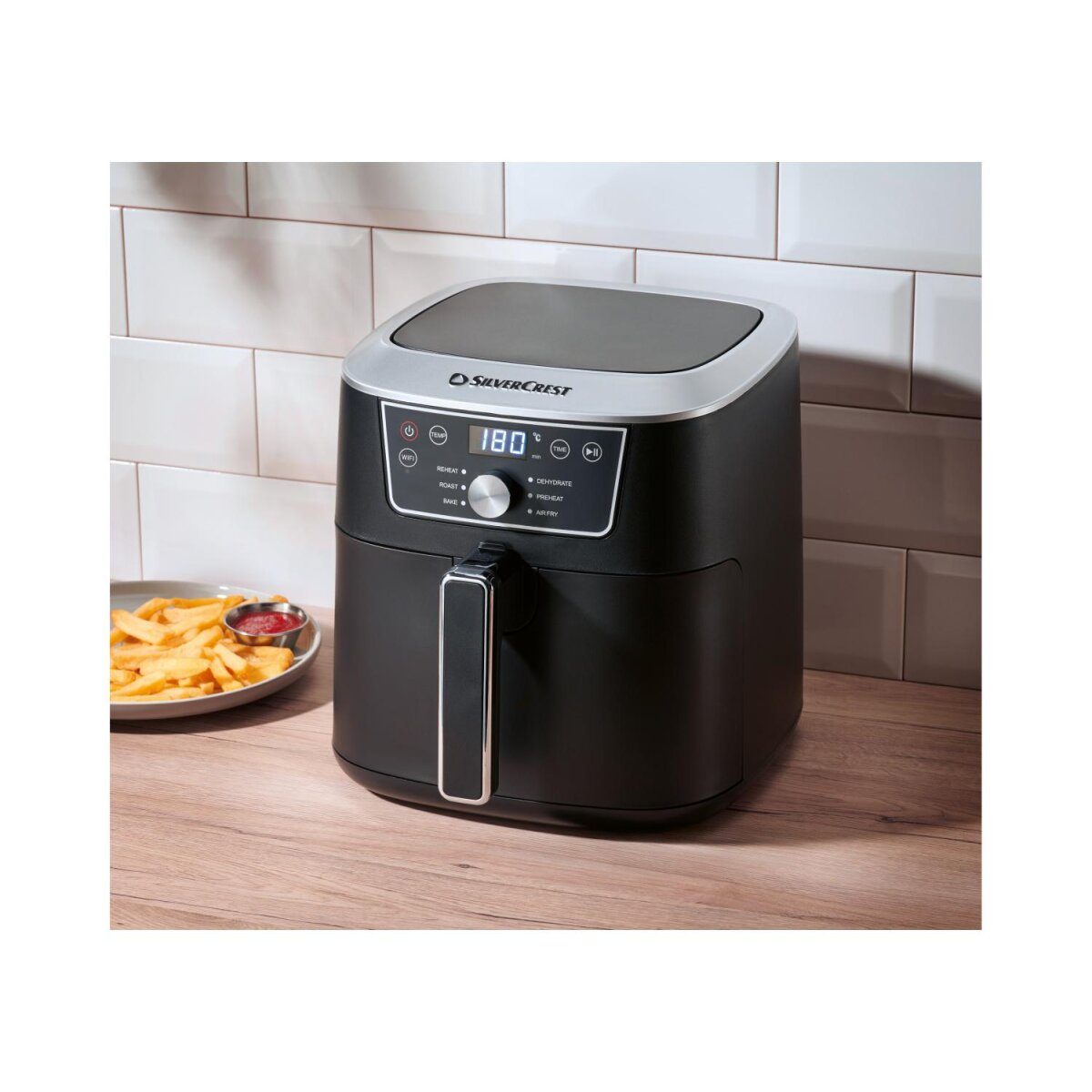 Friteuse à air chaud premium SILVERCREST® »6,7L SHFS 2150 B1« avec fonction de cuisson intelligente