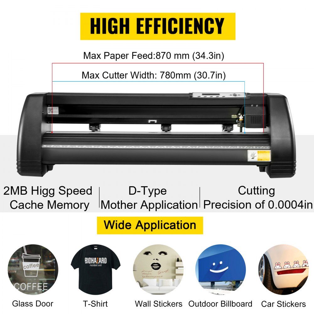 5 in 1 Heat Press 863.6mm Vinyl Cutting Plotter Crafts Printer with Table