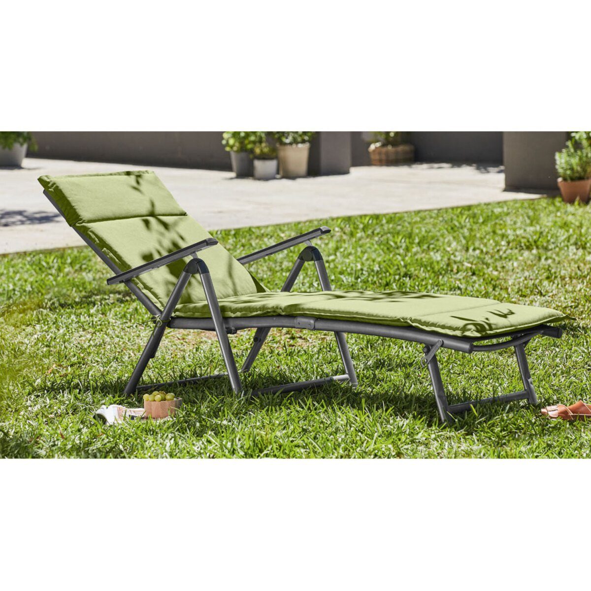 LIVARNO home coussin rembourré pour chaise longue, avec couture en relief