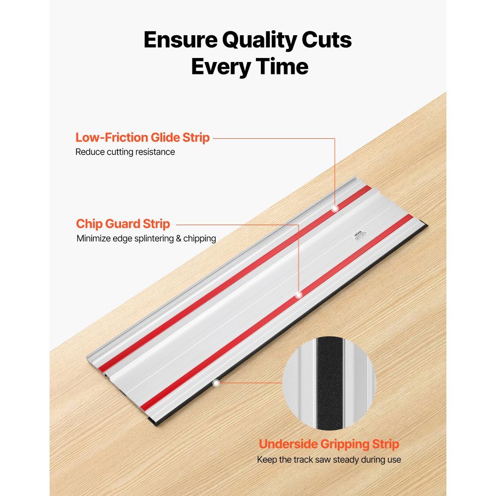Guide rail hand circular saws, including 2 pieces 700mm aluminum circular saw rails and 1 connector, compatible with different brands of plunge saws, for woodworking projects