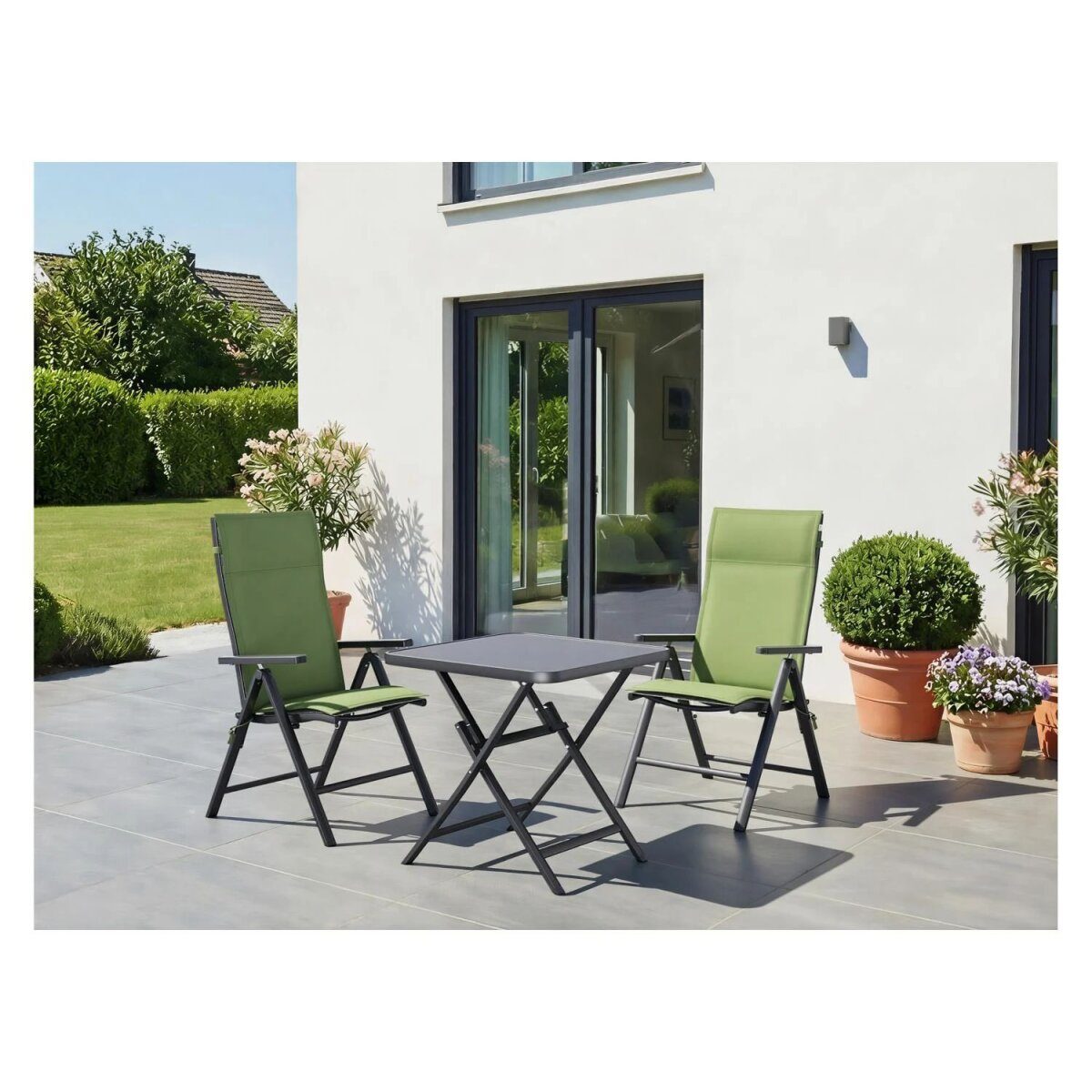 LIVARNO® Alu-Klappstuhl „Houston“ anthrazit, 2-teilig