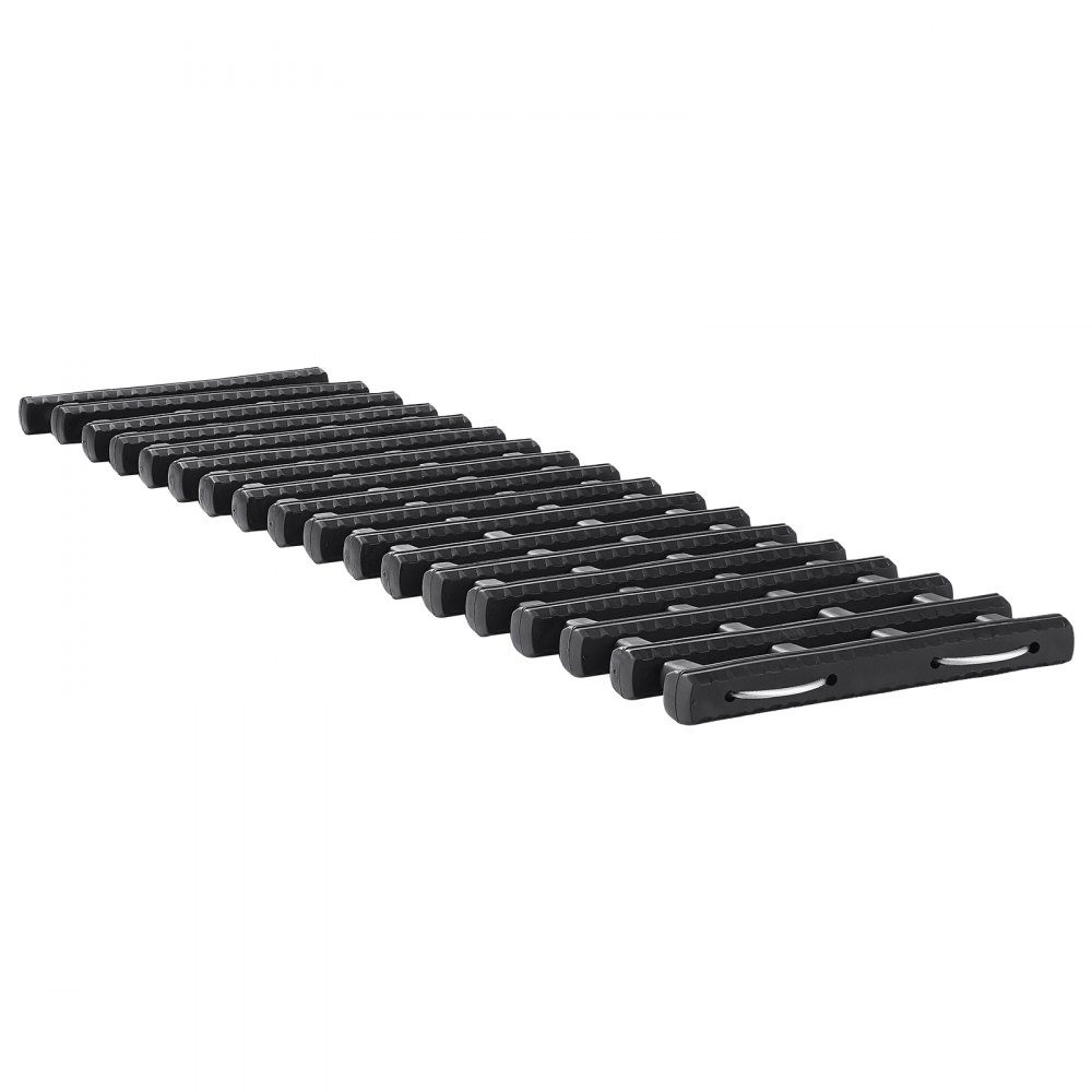7 TON Traktionsbretter mit TPR-Material, Bergungsbretter für Geländefahrzeuge/Autos/Pickups/SUVs/Wohnmobile, Paar Reifen-Traktionsmatten auf Schnee, Sand, Schlamm und losem Boden, Aufbewahrungstaschen, kurz, schwarz