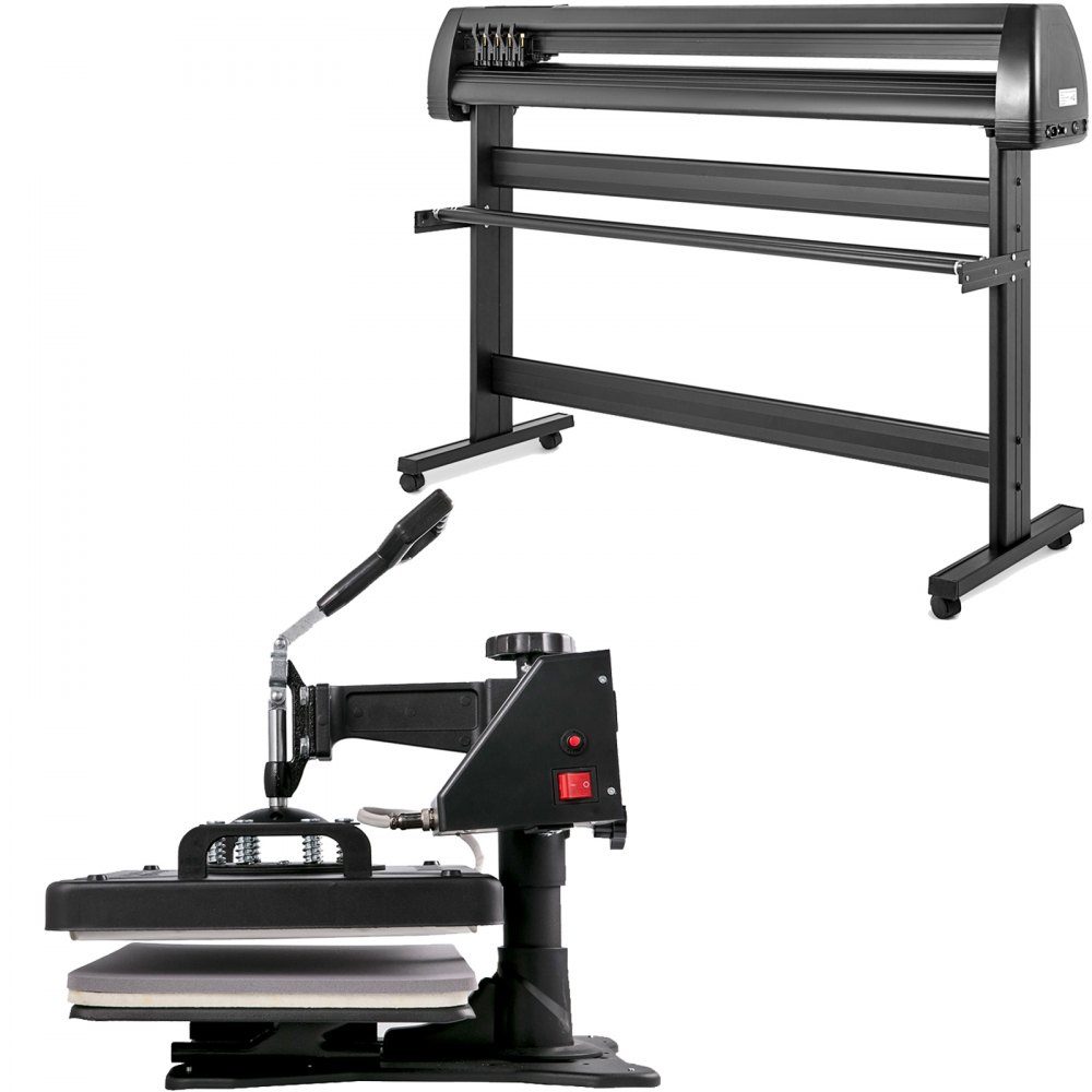 38x30cm hittepersmachine, 5 in 1 transferpers, hittepersmachine en 1350 mm vinylsnijplotter Snijplotter Desktopmachine