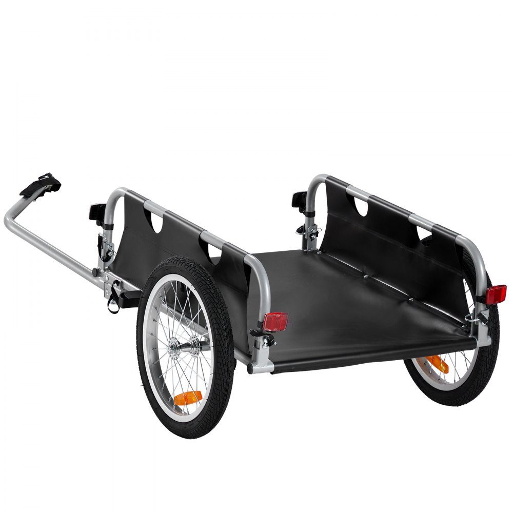 Fahrradanhänger, 45 kg Tragkraft, Transportanhänger, klappbar und verstaubar, Schnellspanner mit Universalkupplung, 41 cm Räder, sichere Reflektoren, geeignet für 558,8-711,2 mm Fahrradräder