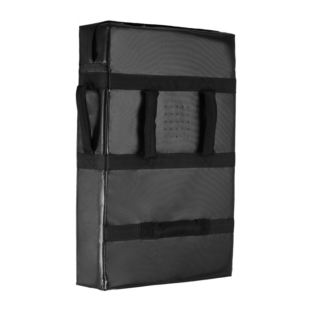 Voetbal blokkeerdummy blokkeerpads (600 x 405 x 120 mm), kickschildpad met handgrepen, tackledummies gemaakt van spons met hoge dichtheid, trainingsuitrusting voor basketbal hockey lacrosse zwart, 1 stuk