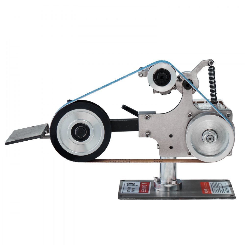Belt Sander, 762 x 25.4mm Variable Speed Belt Polisher with VFD, 550W Polishing and Grinding Machine with 2 Grinding Shapes and 3 Grinding Belts for Metal Working, Knife Making Belt Sander, 762 x 25.4mm Variable Speed Belt Polisher with VFD, 550W Polishing and Grinding Machine with 2 Grinding Shapes and 3 Grinding Belts for Metal Working, Knife Making