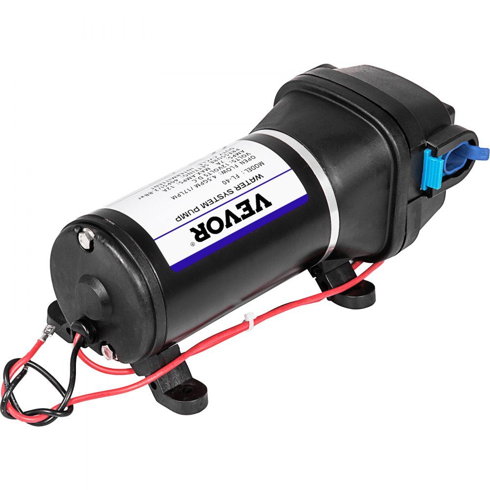 Wasserpumpe Hochdruckmembran 12 V, Hochdruckwasserpumpe 17 L/min, selbstansaugende Membranpumpe 2m, 3-Kammer-Membran, Membranpumpe mit Thermoschutz, für Kraftfahrzeuge, Wohnmobile