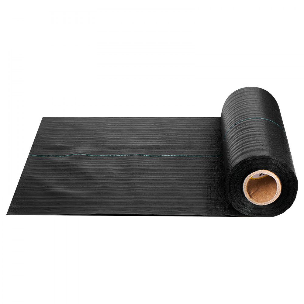Unkrautvlies 0,4x30,5m Gartenvlies 90g/㎡, Unkrautmatte aus Polypropylen, Unkrautfolie mit hoher Belüftungsdrainage, Wurzelsperre gegen Unkraut für Gewächshaus-Bauerngarten, Schwarz