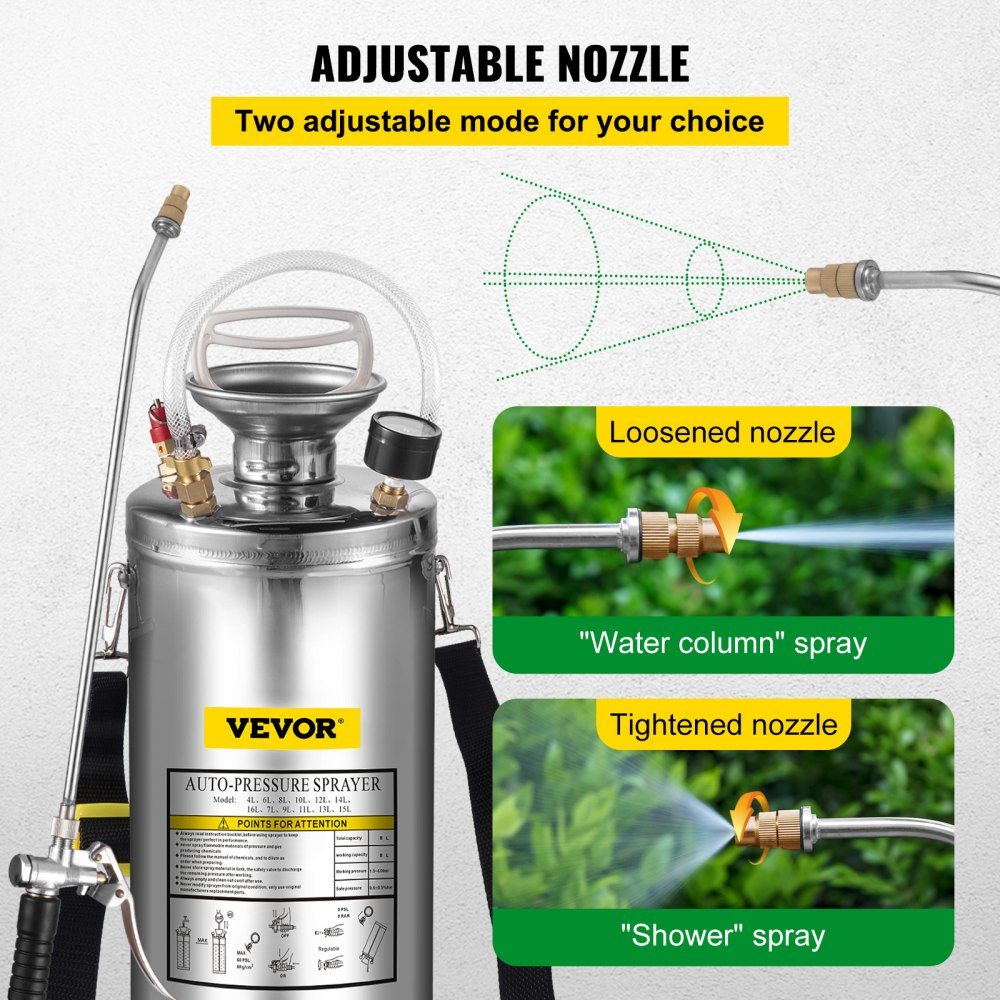 Nébuliseur d'étang de jardin Machine à brouillard ultrasonique 8L Machine à brouillard ultrasonique en acier inoxydable adaptée à la maison, au jardin, aux véhicules touristiques, aux véhicules spéciaux, aux navires, au nettoyage de véhicules, au nettoyag