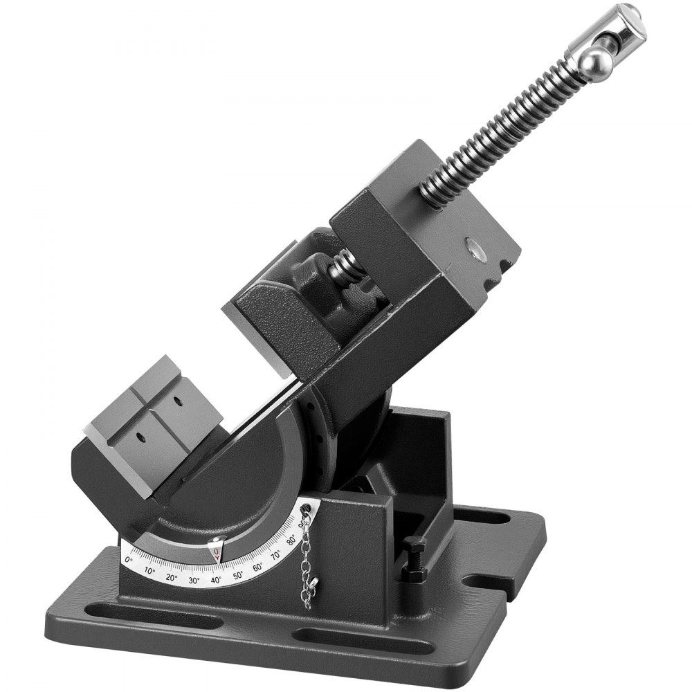 Kantelbare machinebankschroef, 10,795 cm kaakbreedte, boorbankschroef, 0-90° kantelbaar, werkbankbankschroef voor houtbewerking en tafelbladen, zwart