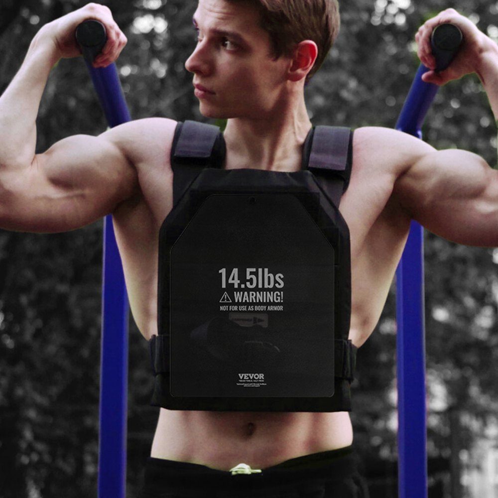 Gewichtsvest Halterschijven 15lb x 2 stuks Premium stalen halterschijven Voorgevormde ergonomische pasvorm - WODs Extra gewicht voor gewichtsvesten voor krachttraining Hardlopen Fitness