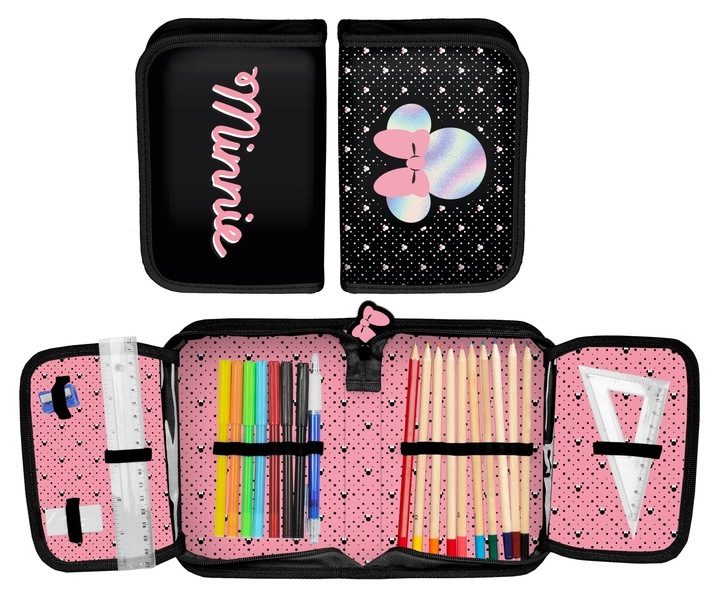 Sac d'école Minnie Mouse, sac à dos, cartable avec trousse à crayons